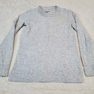 J. Crew Heather Gray Wool Blend Casual Everyday Basic Preppy‎ Classic Sweater XS